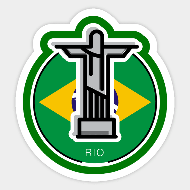 Around the world - Rio Sticker by Lionti_design